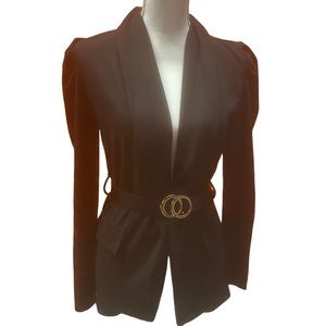 Black blazer with belt